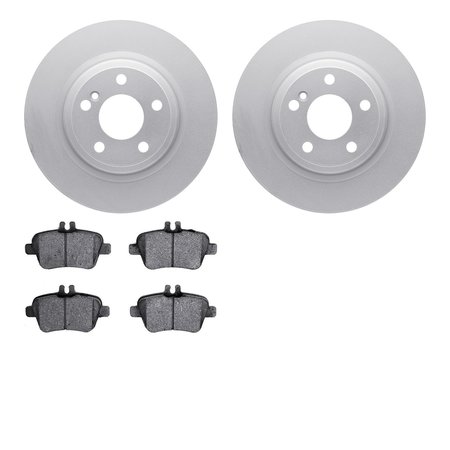 DYNAMIC FRICTION CO 4502-63230, Geospec Rotors with 5000 Advanced Brake Pads, Silver 4502-63230